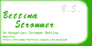 bettina strommer business card